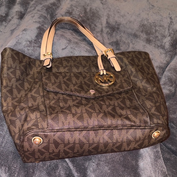 Michael Kors Handbags - Michael Kors Dark Brown Monogram Tote